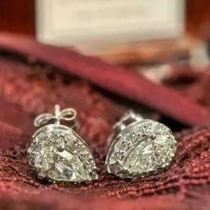 Authentic Unlock Inner Radiance with the 'Aurora's Kiss' 2.50Ct Pear Cut Diamond Earrings