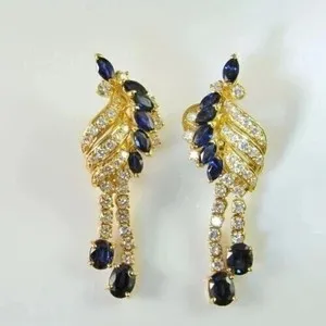 Authentic Celestial Azure Drop Earrings - Sacred Wisdom and Intuitive Insight Talismans