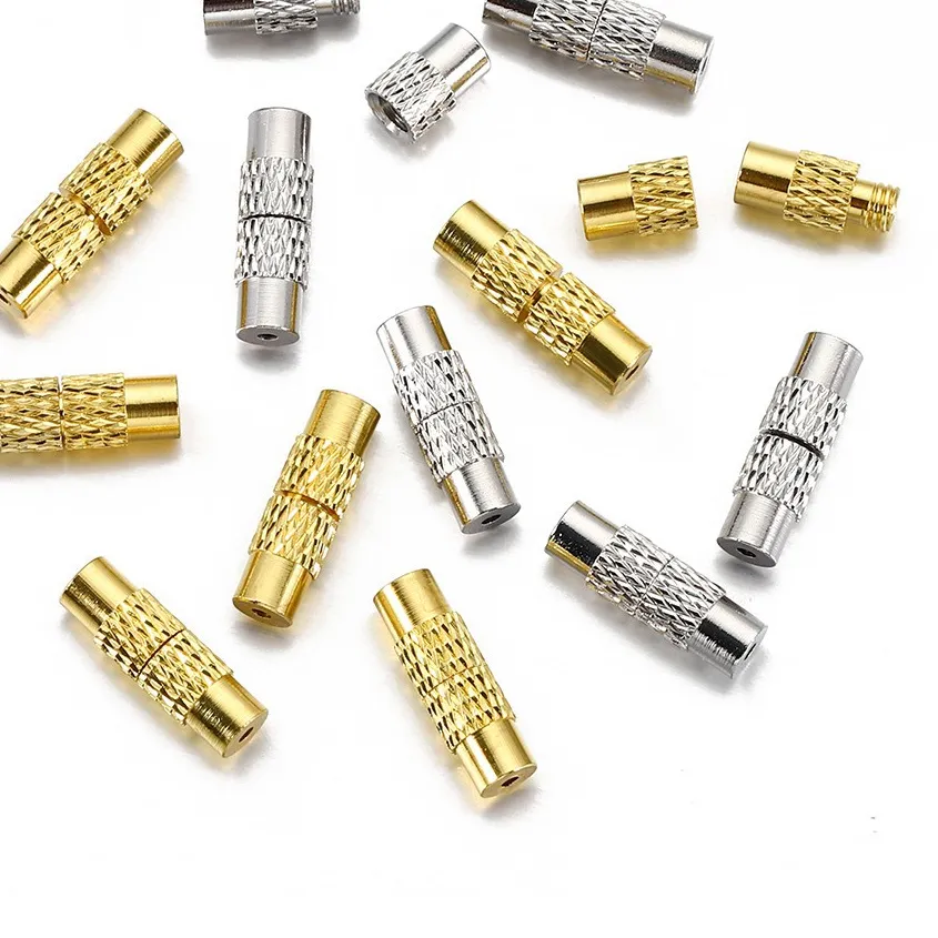 Authentic Celestial Spiral Screw Clasps – Copper‑Plated Guardians for Pearl Jewels