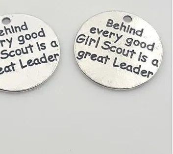 Authentic 25mm Leader's Charm Set: Behind Every Good Girl Scout Is a Great Leader