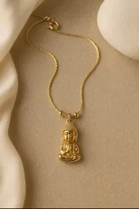 Authentic Gold Plated necklace With Buddha Pendant