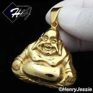 Authentic MEN's Gold Plated 3D Buddha Charm Pendant*GP96