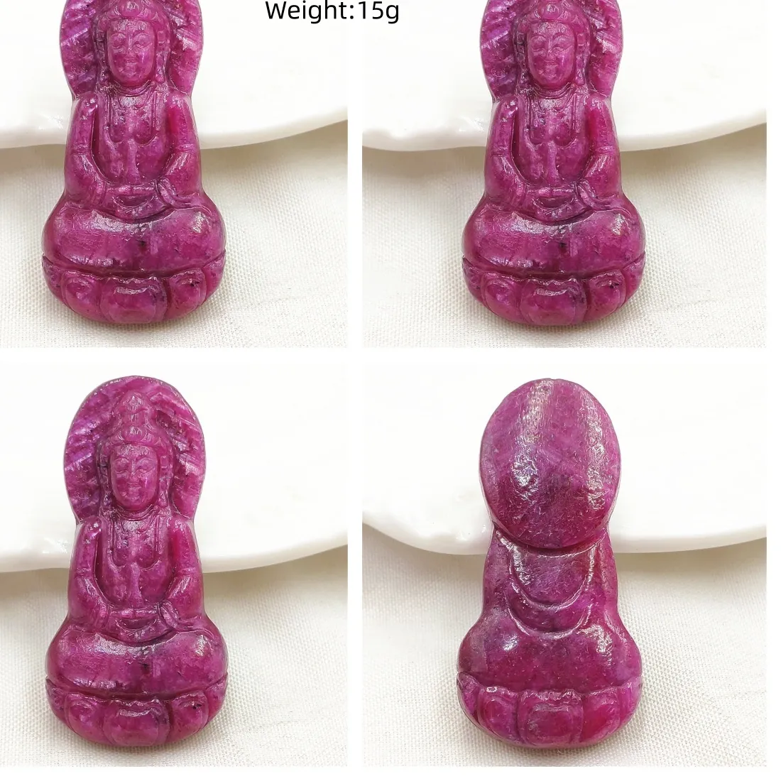 Authentic Genuine Natural Red Ruby Pendant Star Light Guanyin Women Men The Buddha Red Ruby Necklace Gemstone Jewelry AAAAAA