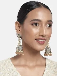 Authentic Celestial Jali Gold Plated Earrings - Ethnic Indian Heritage Amulet of Grace