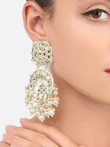 Authentic Gold Plated Earrings for Women Designer Jewelry Indian Royal Ethnic