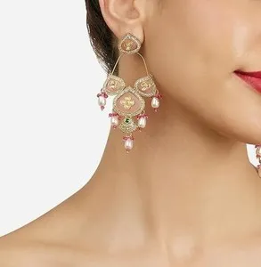 Authentic Gold Plated Ethnic Traditional Earrings for Women Indian Jewelry