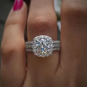 Authentic Sacred Union: 18k Gold Plated CZ Square Band Ring for Eternal Devotion