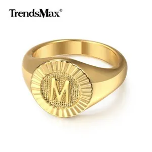 Authentic The Golden Cipher Monogram Signet Ring