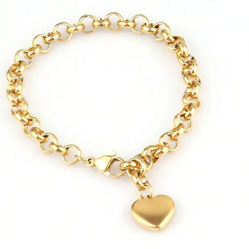 Authentic Women's Heart-Shaped Bracelet, Fashionable Heart Pendant Bracelet, For Valentine's Day, Mother's Day