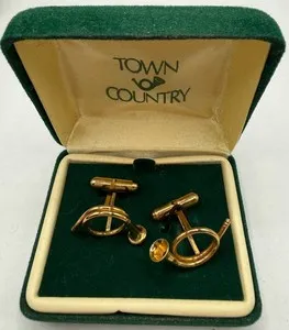 Authentic The Golden Horn of Resonance Vintage Cufflinks