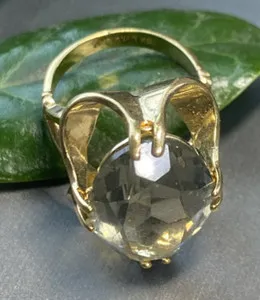 Authentic The Gilded Heirloom Vintage Cocktail Ring - Signed Estate Gold-Plated Talisman of Timeless Elegance