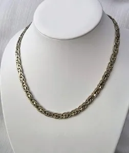 Authentic Estate Vintage Gold-Plated ? Cuban Chain Link Necklace Chain 18"