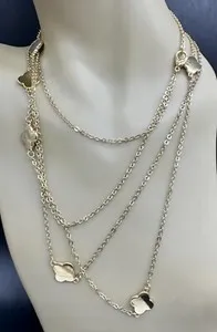 Authentic The Golden Quatrefoil Double-Strand Sacred Chain