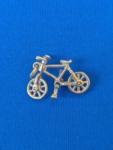 Authentic Gold Plated Sterling Silver Bicycle Pendant Charm Vintage Estate 2.16 Grams