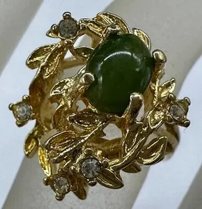 Authentic The Verdant Canopy Gold-Plated Leaf Cluster Ring
