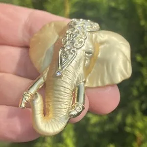 Authentic The Gilded Sentinel: Vintage Mughal Elephant Talisman