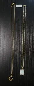 Authentic Estate Sale .925 Gold Plated Necklaces Lot Of 2