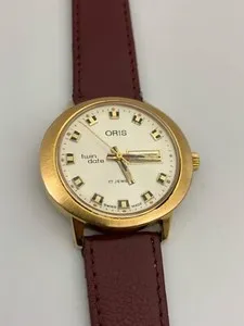 Authentic The Golden Chronos: Vintage Swiss Oris Twin Date Talisman