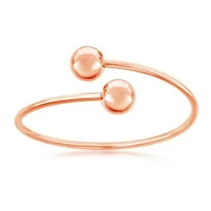 Authentic The Celestial Twin-Flame Bangle: A Radiance of Rose-Gilded Harmony