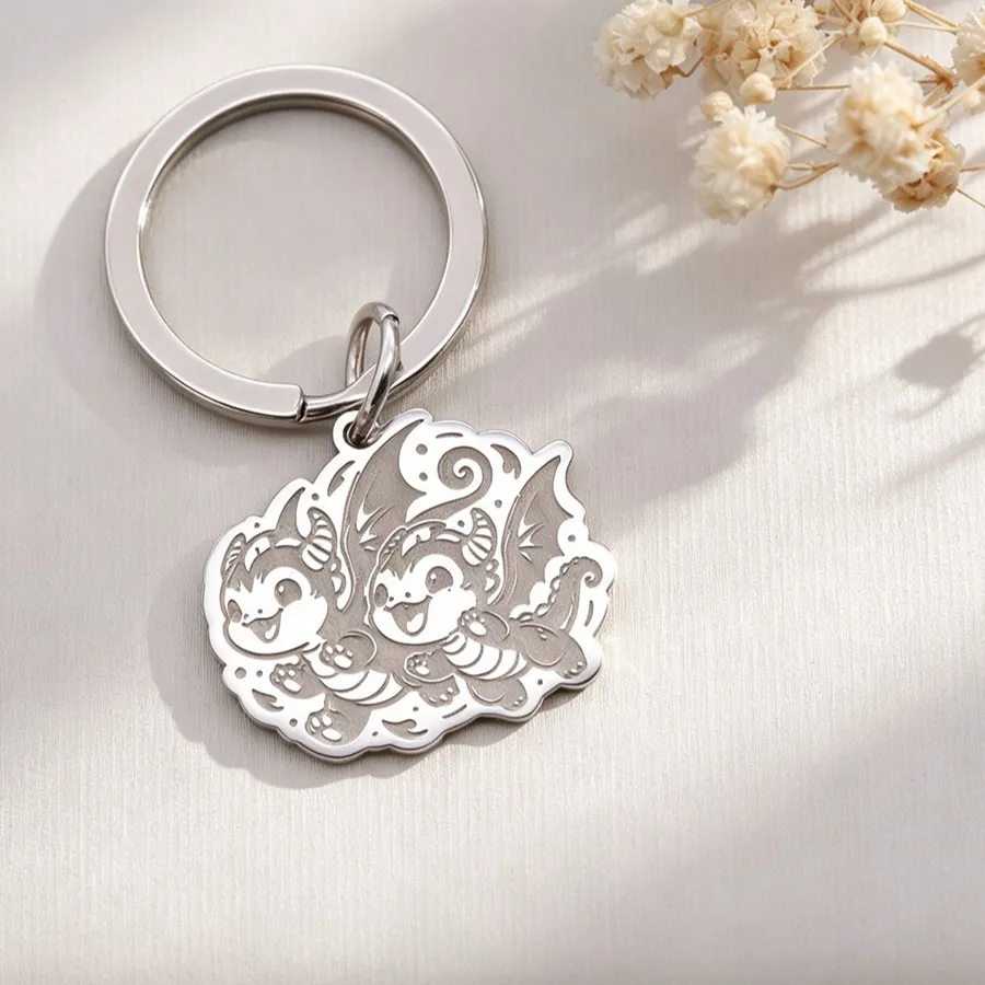 Authentic Guardians of the Threshold: The Twin Dragon Talismanic Keychain