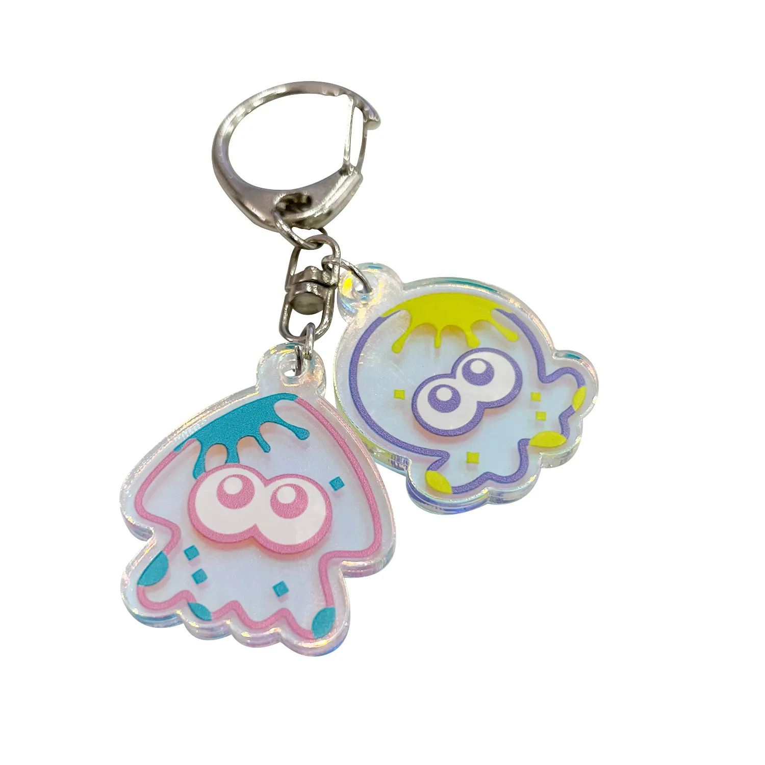 Authentic Game Splatoon 3 Squid Keychain Acrylic Keyrings Pendant Prop Accessories