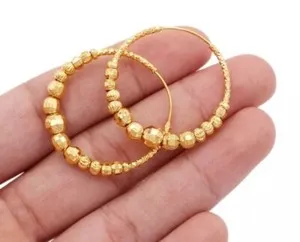 Authentic Celestial Halo Bridal Hoops - 24k Gold Plated African Bohemian Sacred Circle Talisman