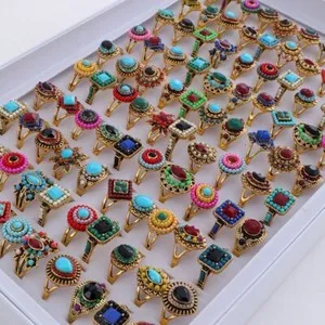 Authentic Sanctuary of the Bohemian Soul - Alchemical Gold-Plated Vintage Ring Collection