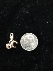 Authentic Monkey Coppery Gold-plated Bangle charm pendant Bg2