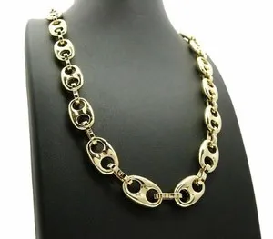 Authentic Gold plated NBA 38 Monkey Cubic Zirconia Pendant & Marina Chain Necklace