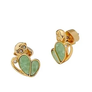 Authentic The Gilded Primate and Emerald Heart Studs