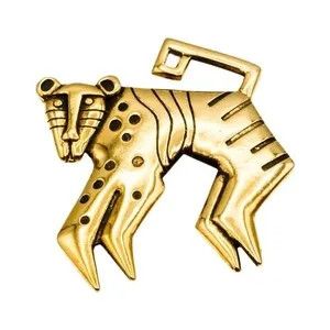 Authentic Vintage Rare Laurel Burch Mythical Monkey Brooch Gold Plated 1980s