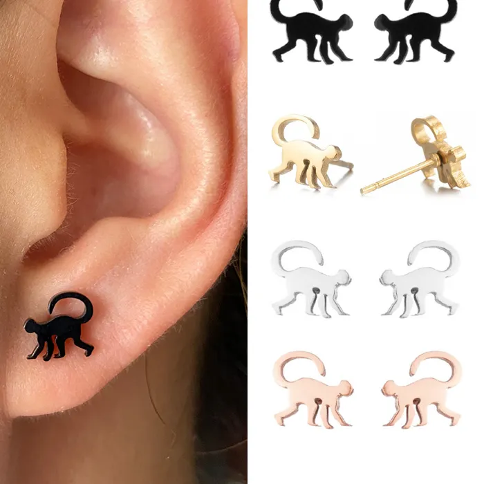 Authentic Monkey Charm Earrings For Women Girls Small Wild Animal Earring Jewelry 2026 Pendientes Accessories