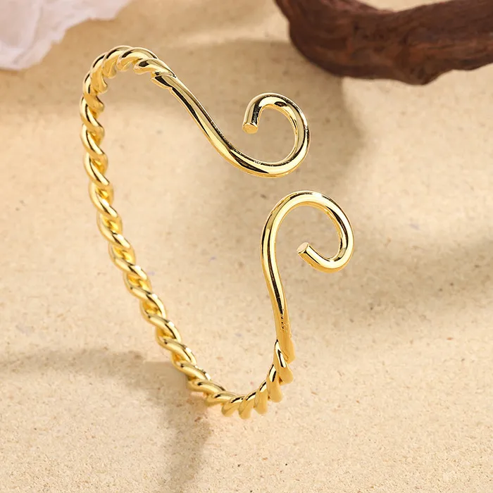 Authentic Simple Woven Monkey King Bracelets 925 Sterling Silver Jewelry Tight Hoop Spell Opening Bangles TYB103