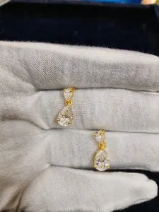 Authentic Tears of the Celestial Dawn - 18K Gold Plated Pear Cubic Zirconia Sacred Drop Earrings