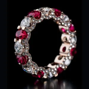 Authentic The Crimson Flame Pear-Cut Celestial Band