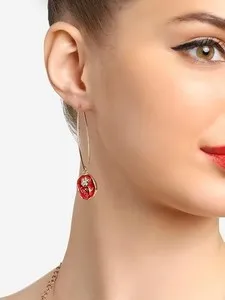 Authentic Ethnic Gold Plated Earrings for Women Designer Jewelry Indian Rajwa