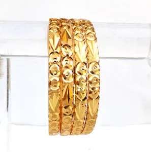Authentic Indian Ethnic Gold Plated Jewelry Bangles Bracelet Set LARGE SIZE 2.14*