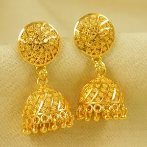 Authentic Ethnic Traditional 22K Gold Plated Jhumka Earring for Women Jewelry