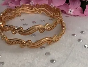 Authentic Celestial Radiance Dubai Gold Zirconia Kada Talisman - Size 2-8 Abundance Bangle