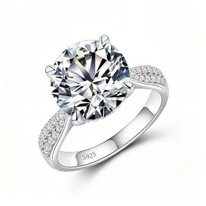 Authentic The Eternal Luminary Solitaire - 3CT Moissanite and 18K Gold Plated Sacred Union Ring