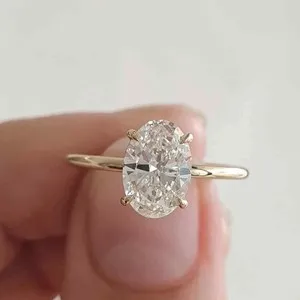 Authentic The Solar Radiance Oval Moissanite Solitaire