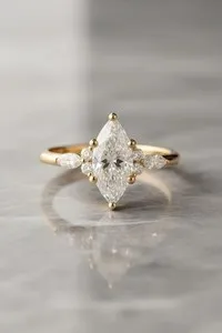 Authentic The Eternal Vow Marquise Moissanite Talisman - Sacred Union & Starlight Gold Ring