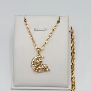 Authentic Celestial Embrace Moon Pendant Necklace