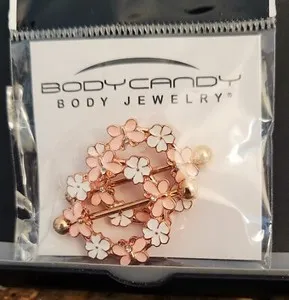 Authentic Rose Gold Plated Sweet Candy Nipple Shield Nipple Shield / Belly Rings