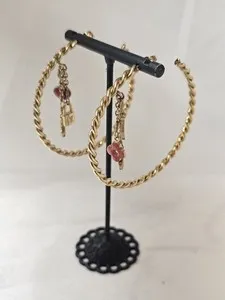 Authentic Louis Vuitton Creole Sweet Monogram Gold-Plated Hoop Earrings