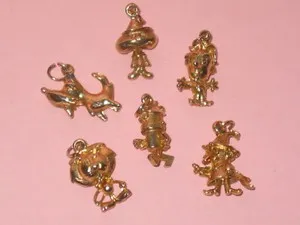 Authentic The Emerald Relics: Vintage Return to Oz Gold-Plated Character Charms