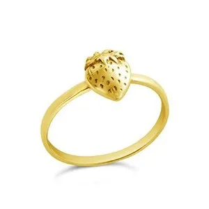 Authentic The Celestial Strawberry Orchard Talisman - Sacred Abundance Gold-Plated Ring
