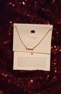 Authentic Gold Plated *LOVE* NECKLACE w/ Sweet Message 💕