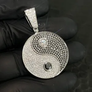 Authentic Celestial Duality: The Radiant Yin Yang Moissanite Talisman
