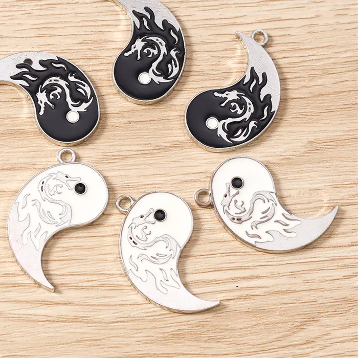 Authentic Sacred Balance Enamel Tai Chi Yin Yang Talismans - Decem Aura Harmonizing Pendants